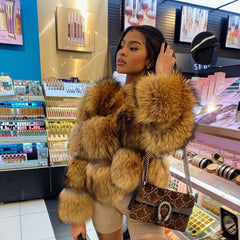 Women's banded faux fur