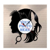 Personalized Hair Stylist LP Record Wall Clock �Custom Photo & Name, Silent Quartz