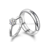 Gulleiâ„?Engraved Cubic Zirconia Couples Rings Set for Two