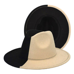 Color Matching Big Edge Felt Unisex Hat