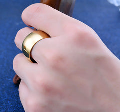 Custom Mens Wedding Band Black Silver Gold 11.5mm