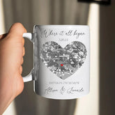 Gulleiâ„?Personalized First Date Map Coordinates Mug