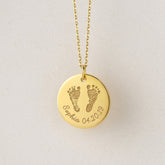 Custom Baby Footprint Pendant Gift for Mom