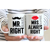 Gulleiâ„?Mr Right Mrs Always Right Coffee Mug Set