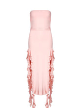 Lisa Strapless Ruffle Dress in Pink
