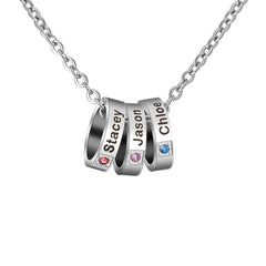 Custom Birthstone Family Name Jewelry
