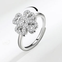 Spinning Flower Fidget Adjustable Size Ring