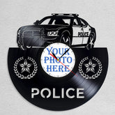Personalized Police Officer Wall Clock �Custom Photo, Silent Quartz Movement