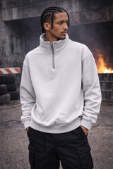 Felpa zip basic uomo Ghiaccio