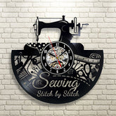 Sewing Theme Vinyl Record Wall Clock Gift for Taylor