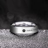 Simple Mens Marriage Band Tungsten Engravable