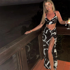 Completo due pezzi donna fantasia