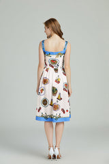 Women's Summer Printed Sleeveless A Line Knee Dress â€?Stylish and Vibrant Fashion for Warm Weather