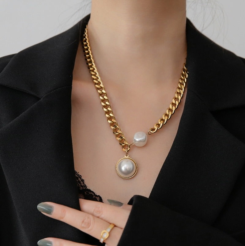 Collana donna perle lunga