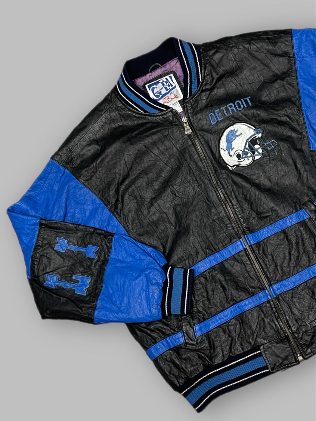 Giacca pelle Vintage Lions tg XL