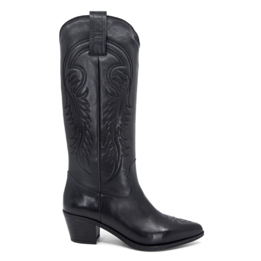 Camperos faux leather suede embroidered woman