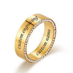 Custom Name Unisex Wedding Ring