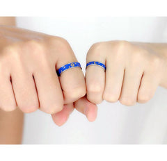 Sun and Moon Couple Promise Rings Set for 2