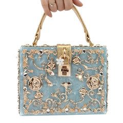 Studded Square Clutch Bag
