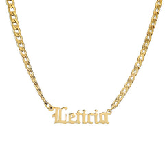 Old Script Custom Name Necklace