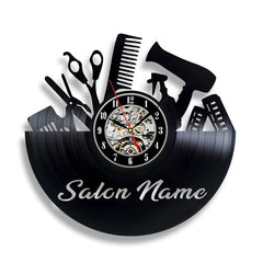 Personalized Vinyl Record Salon Clock