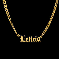 Old Script Custom Name Necklace