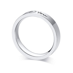 I Love You Custom Promise Ring Gift for Boyfriend 4mm