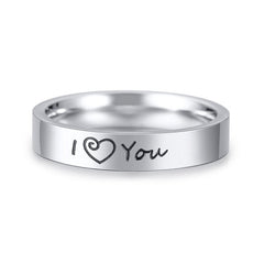I Love You Custom Promise Ring Gift for Boyfriend 4mm