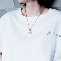 Her King His Queen Crown Couple Necklaces Gift