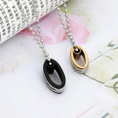 Engraved Matching Promise Necklaces for Couples Set of Two