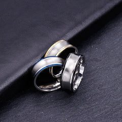 Name Engraved Mens Wedding Band 8mm