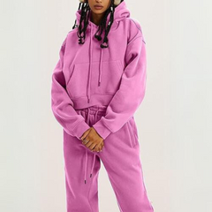 Pink Hoodie And Pants Matching Set
