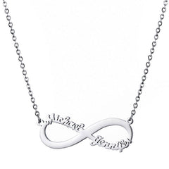 Two Names Infinity Pendant Necklace