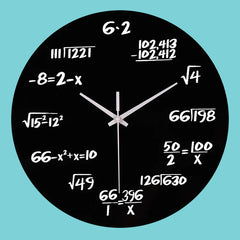 Mathematics Themed Silent Wall Clock â€?Stylish & Intellectual Design