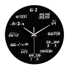 Mathematics Themed Silent Wall Clock â€?Stylish & Intellectual Design