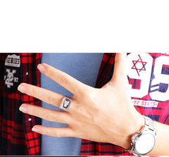 Gulleiâ„?Mens Hidden Blade Ring - Stainless Steel Self Defense EDC