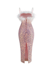 Milan Sequin Midi Dress