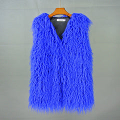Women's ecological fur gilet colors
