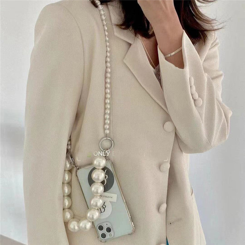 Pearl Chain Mobile Phone Case transparent