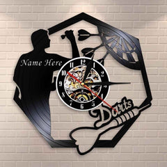 Gift for Dart Player Lp Record Clock