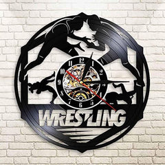 Gift for Wrestler Lp Record Clock