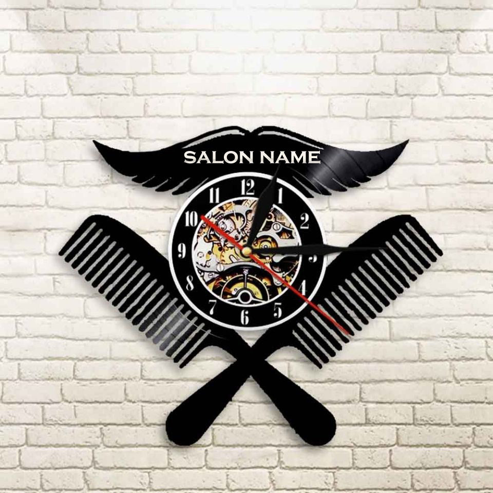 Gift for Hairdresser Salon Owner Wall Clock