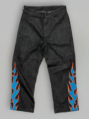 Jeans Vintage tg flames tg L