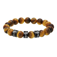 Personalized Charm Beads Mens Bracelet