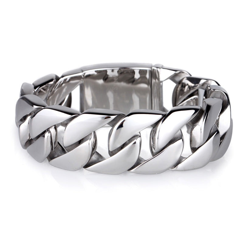 Cuban Chain Mens Bracelet with Names Engraved