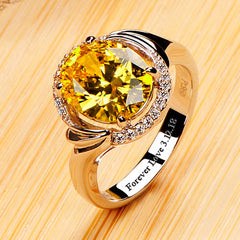 3 Carats Oval Lab Diamond Ring for Her