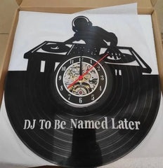 Custom DJ Name Vinyl Record Clock - Unique Gift for DJs