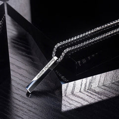 Custom Engravable Vertical Bar Pendant Necklace