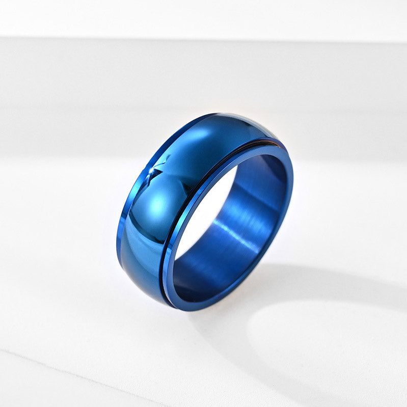 Engraved Mens Spinner Fidget Ring