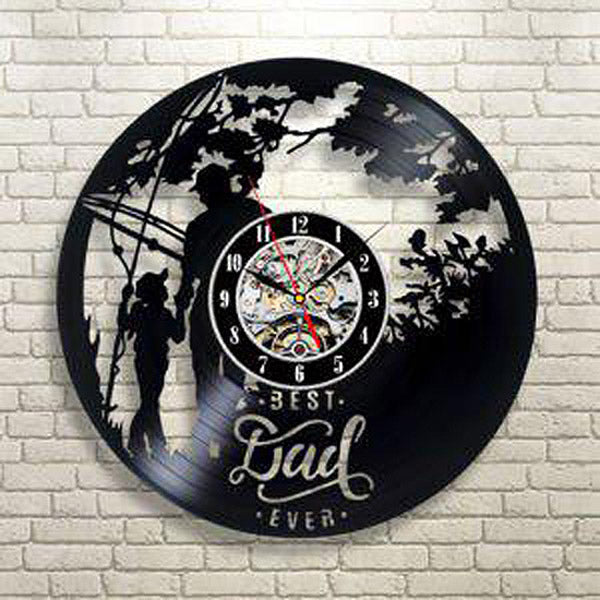 Gift for Father Lp Record Wall Clock